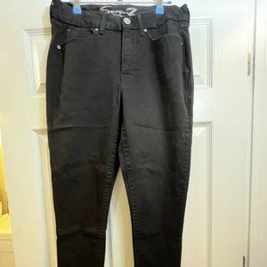 Seven7 Women's Tummyless High Rise Black Skinny Jeans (10)